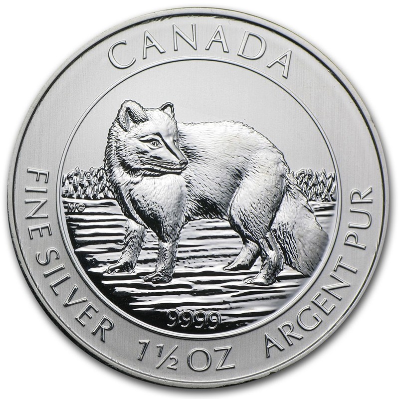 Серебряная монета Канады  
