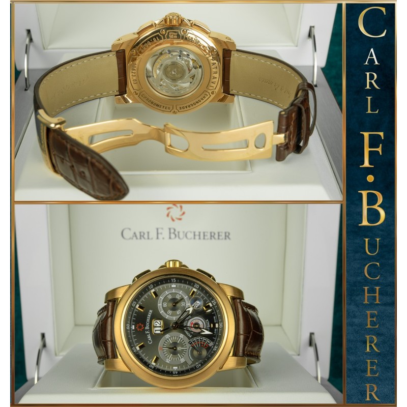 Золотые мужские часы Carl F. Bucherer