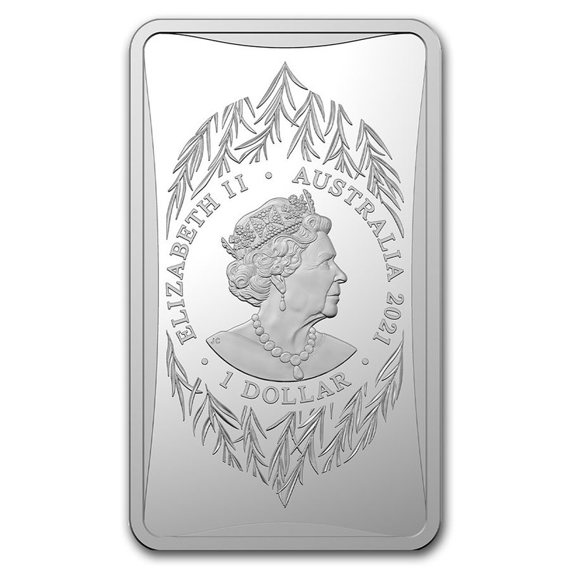 Серебряная монета Австралии "Год Быка" 2021 г.в. (Королевский монетный двор), 15.55 г чистого серебра (Проба 0,9999)