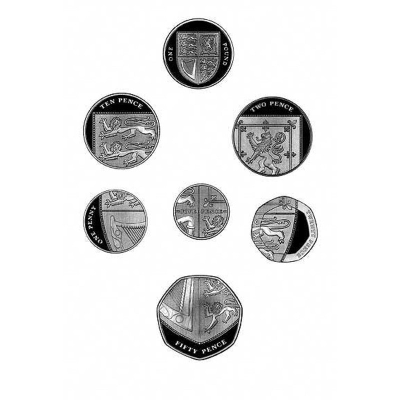 Набор из 7-ми серебряных монет Великобритании 