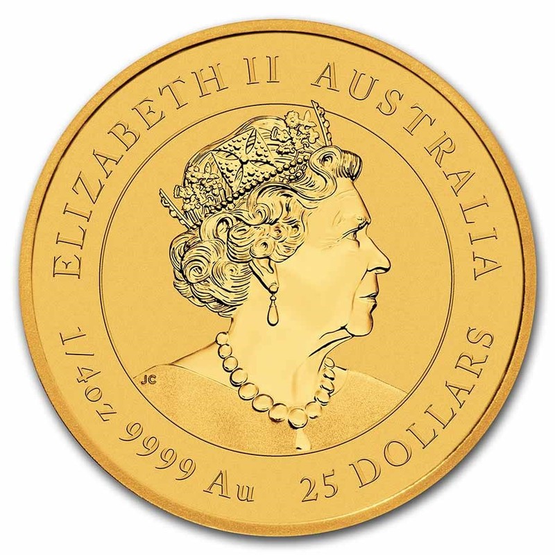 Золотая монета Австралии "Лунар III - Год Тигра" 2022 г.в., 7.78 г чистого золота (Проба 0,9999)