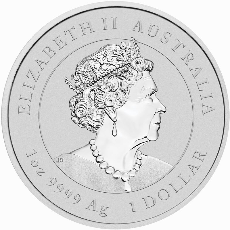 Серебряная монета Австралии "Лунный календарь III - Год Тигра" 2022 г.в., 31.1 г чистого серебра (Проба 0,9999)