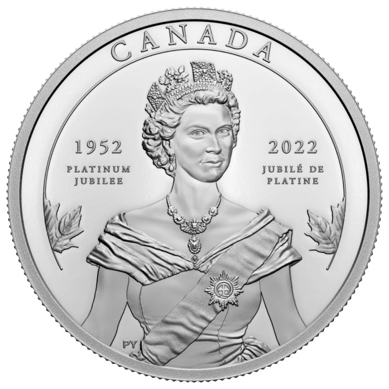 Набор из 2-х серебряных монет Канады и Великобритании 