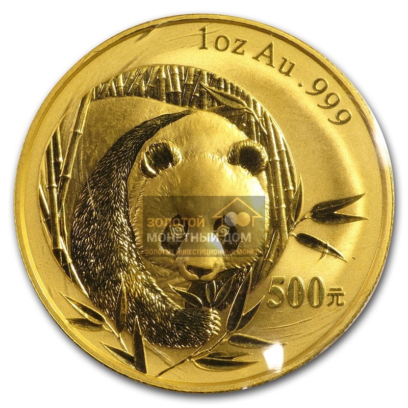 Комиссия: Золотая монета Китая «Панда» 2003 г.в., 31,1 г чистого золота (проба 0,999)
