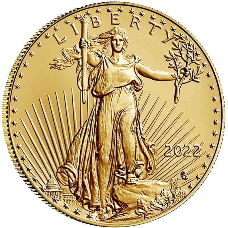 Золотая монета США "Американский орел" (Тип 2), 7.78 г чистого золота (Проба 0,917)