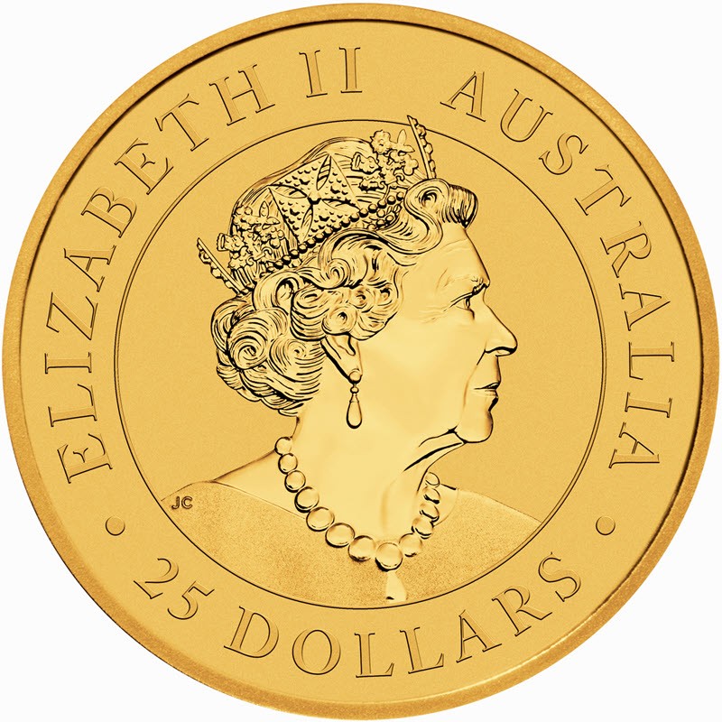 Золотая монета Австралии «Кенгуру» 2022 г.в.,  7.78 г чистого золота (проба 0.9999)