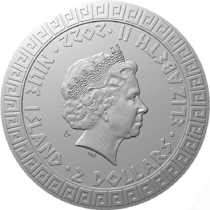 Серебряная монета Ниуэ "Мифические существа. Минотавр" 2022 г.в., 31.1 г чистого серебра (Проба 0,999)