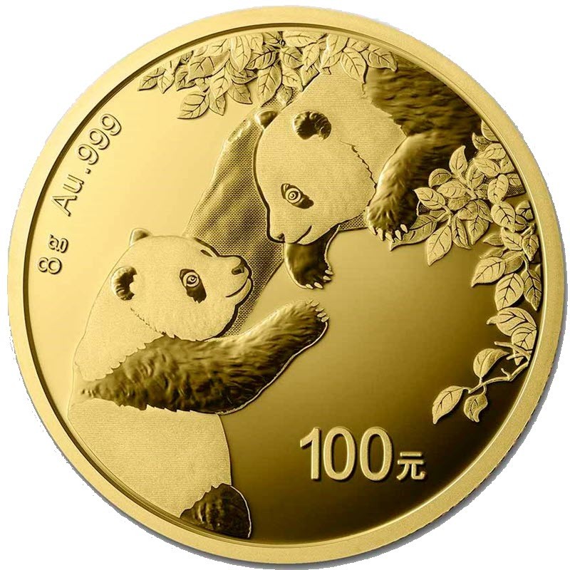 Золотая монета Китая «Панда» 2023 г.в., 8 г чистого золота (проба 999)