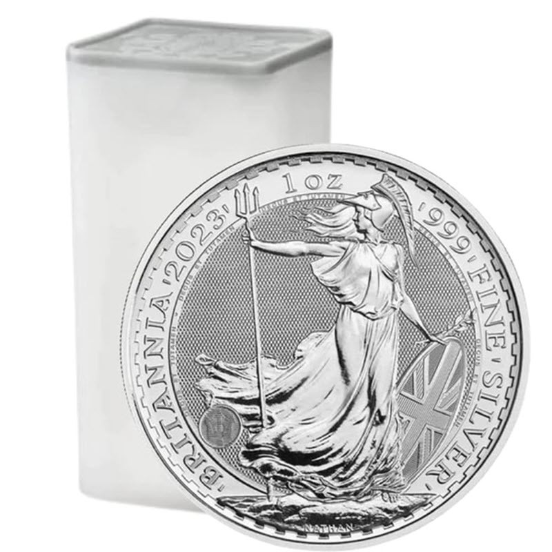 Серебряная инвестиционная монета Великобритании "Британия (Чарльз III)", 31.1 г чистого серебра (проба 999)