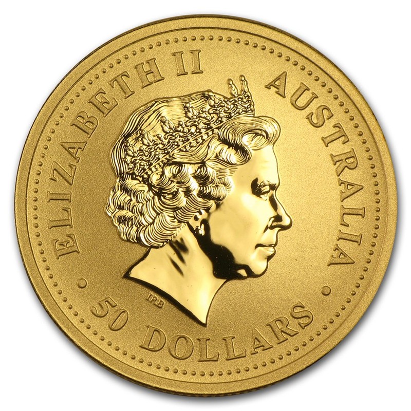 Золотая монета Австралии «Лунар I - Год Свиньи» 2007 г.в., 15.55 г чистого золота (проба 0.9999)