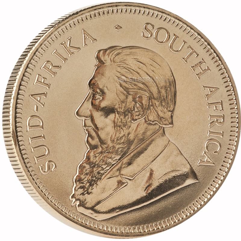 Золотая монета ЮАР «Крюгерранд» 3.11 г чистого золота (проба 0.917)