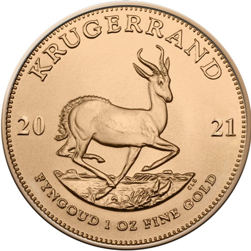 Золотая инвестиционная монета ЮАР - Крюгерранд, 31.1 гр чистого золота (проба 0.9167)