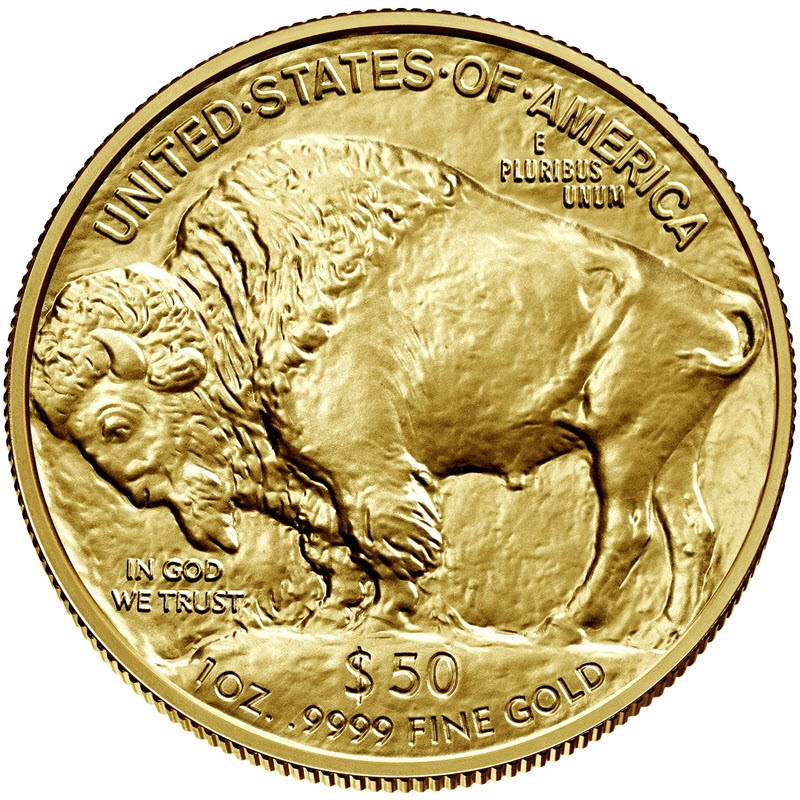 Золотая инвестиционная монета США - Бизон (Буффало), 31,1 г чистого золота (проба 0,9999)