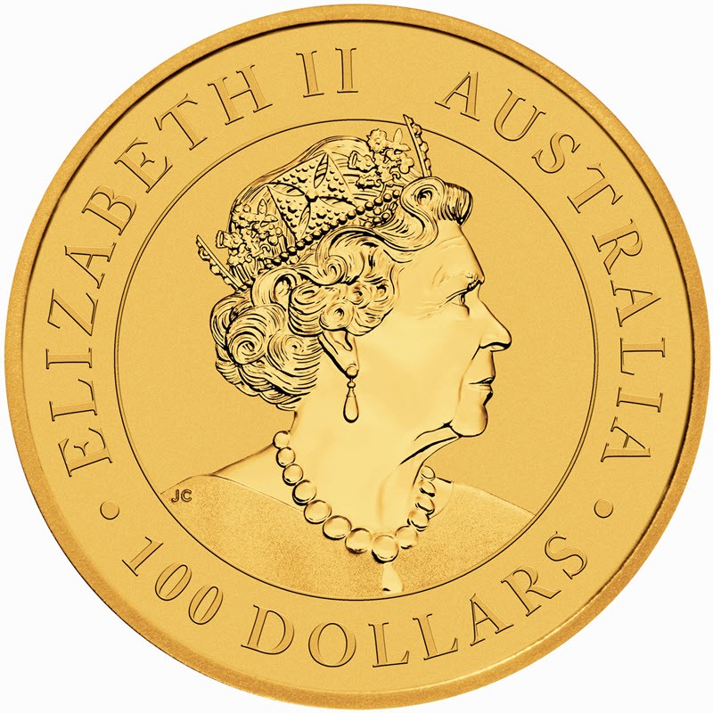 Золотая инвестиционная монета Австралии - Кенгуру 2014 г.в., 1 тройская унция (31,1 г) чистого золота (проба 0,9999)