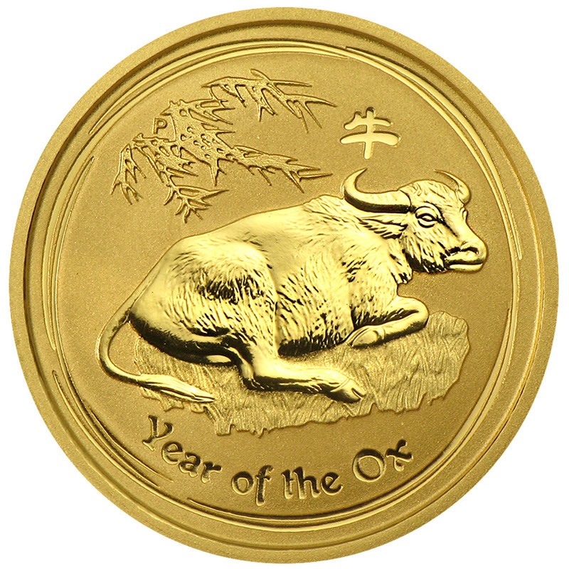 Золотая монета Австралии «Год Быка» 2009 г.в., 3.11 г чистого золота (проба 0.9999)