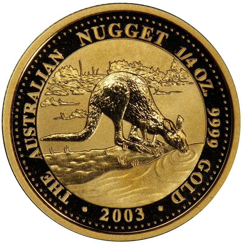 Золотая монета Австралии - Кенгуру 2003 г.в., 7.78 г чистого золота (проба 9999)