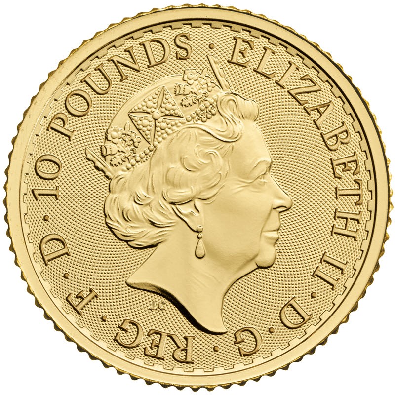 Золотая инвестиционная монета Великобритании "Британия", 3,11 г чистого золота (Проба 0,9999)