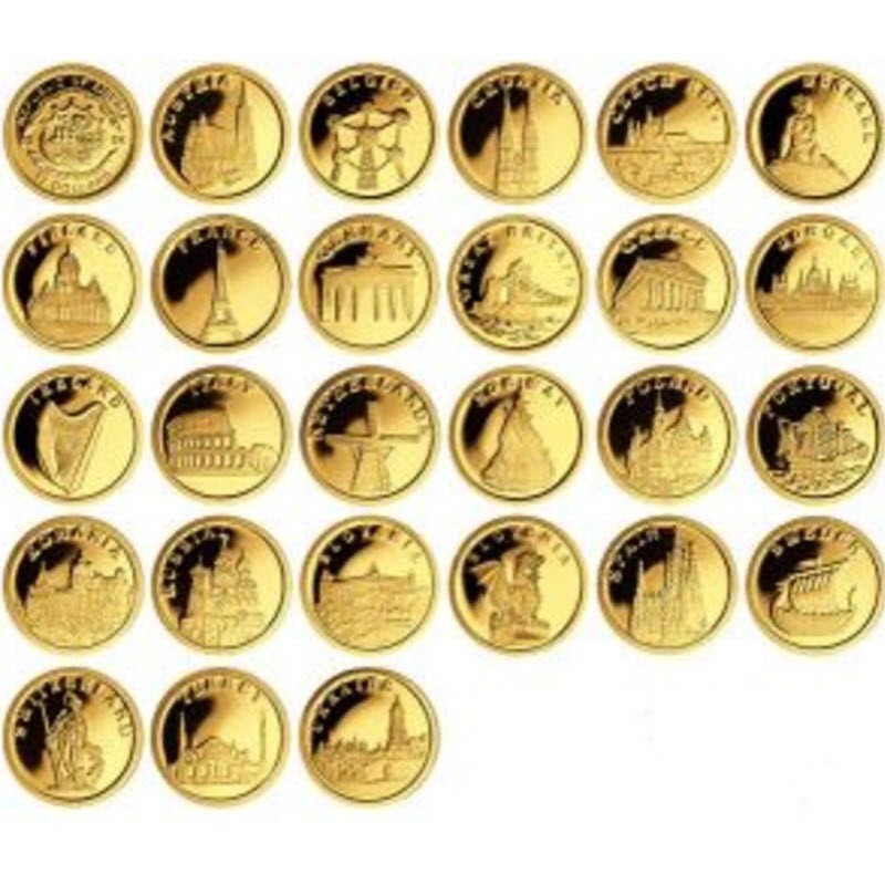 Набор из 26-ти золотых монет Либерии 