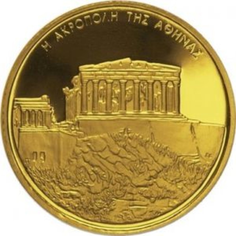 Золотая монета Греции 